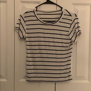brandy Melville black and white striped top